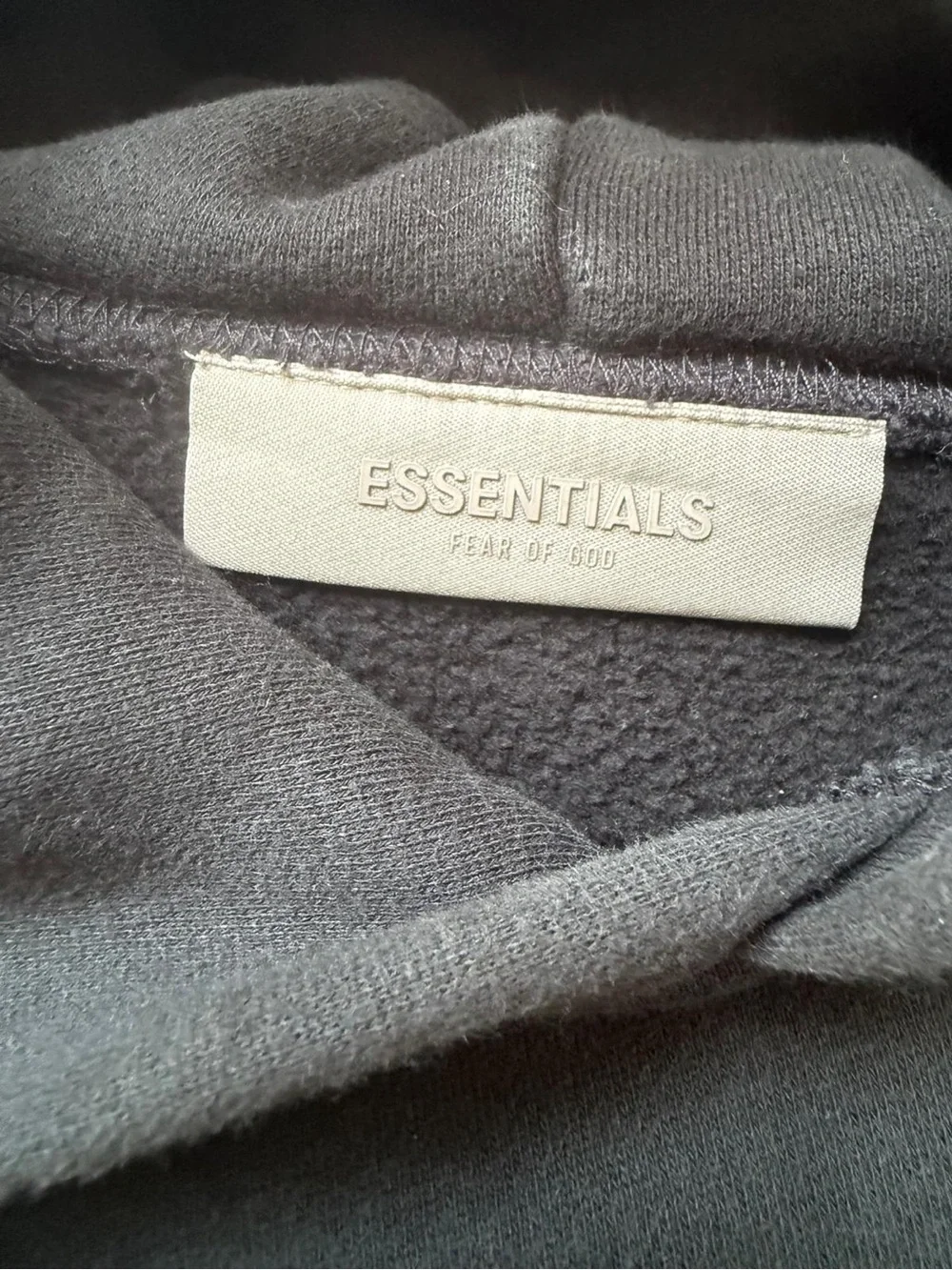 Fear of God Essentials Logo-Flocked Cotton-Blend Jersey Hooded Sweatshirt